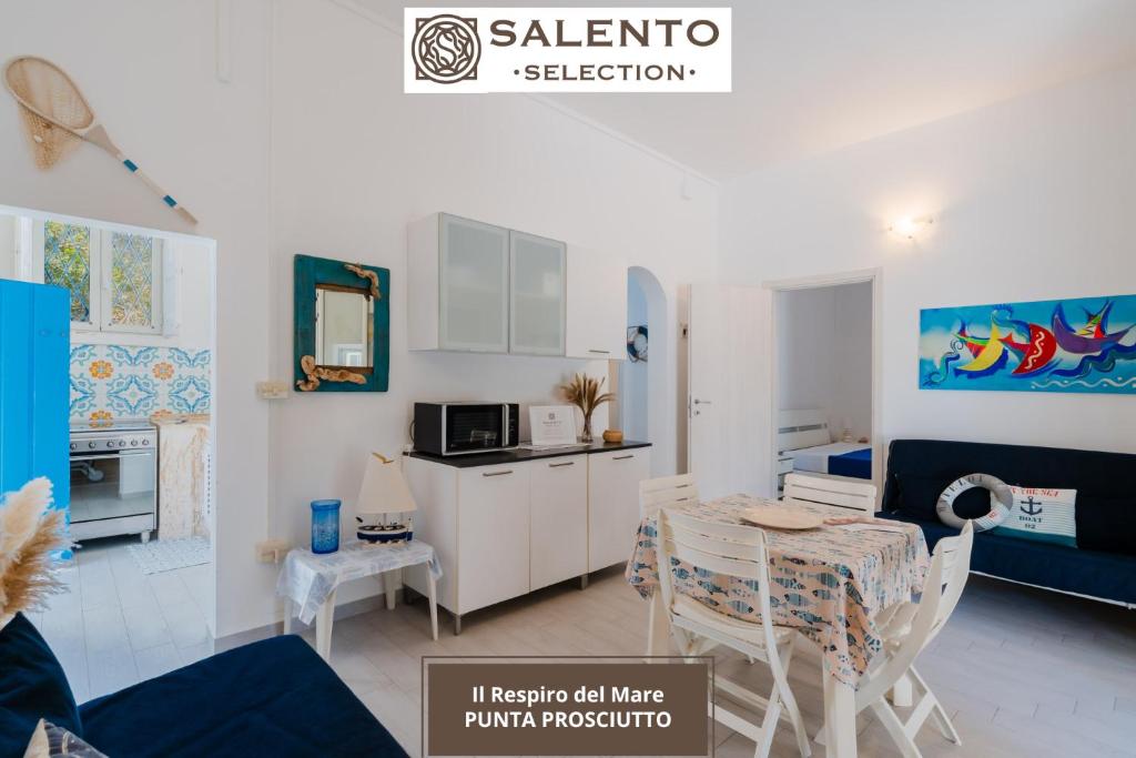 Kuchyň nebo kuchyňský kout v ubytování Il Respiro del Mare - Salento Selection