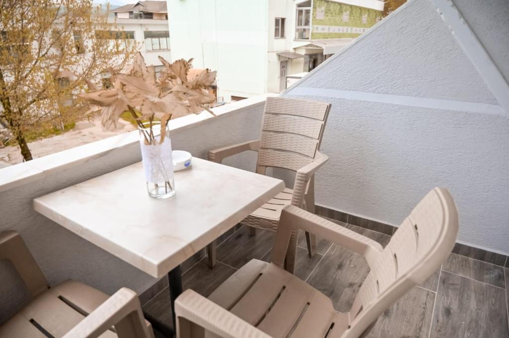 Balkón nebo terasa v ubytování EGJE Apartment