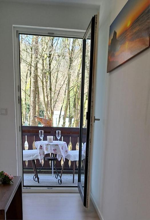 Balkón nebo terasa v ubytování Ferienhaus Gretel in Zorge
