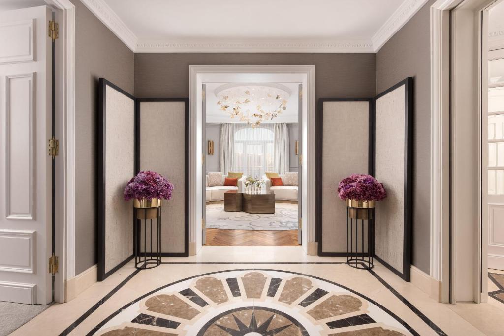 a rendering of a hallway with a living room at The Palace, a Luxury Collection Hotel, Madrid in Madrid