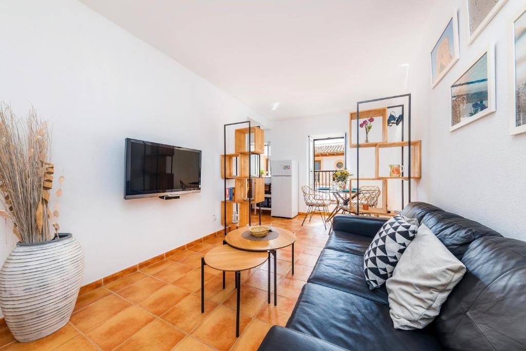 TV a/nebo společenská místnost v ubytování Apartamento Can Jaume