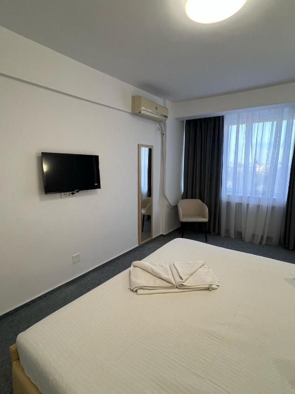 TV a/nebo společenská místnost v ubytování Hotel viilor