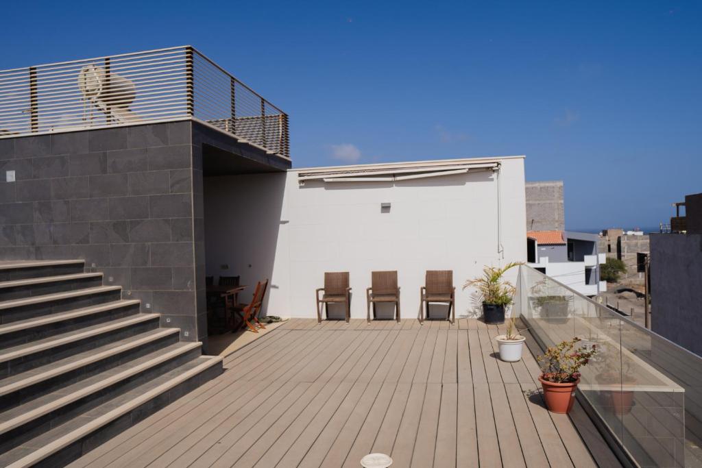 Balkón nebo terasa v ubytování Kriol Guest House