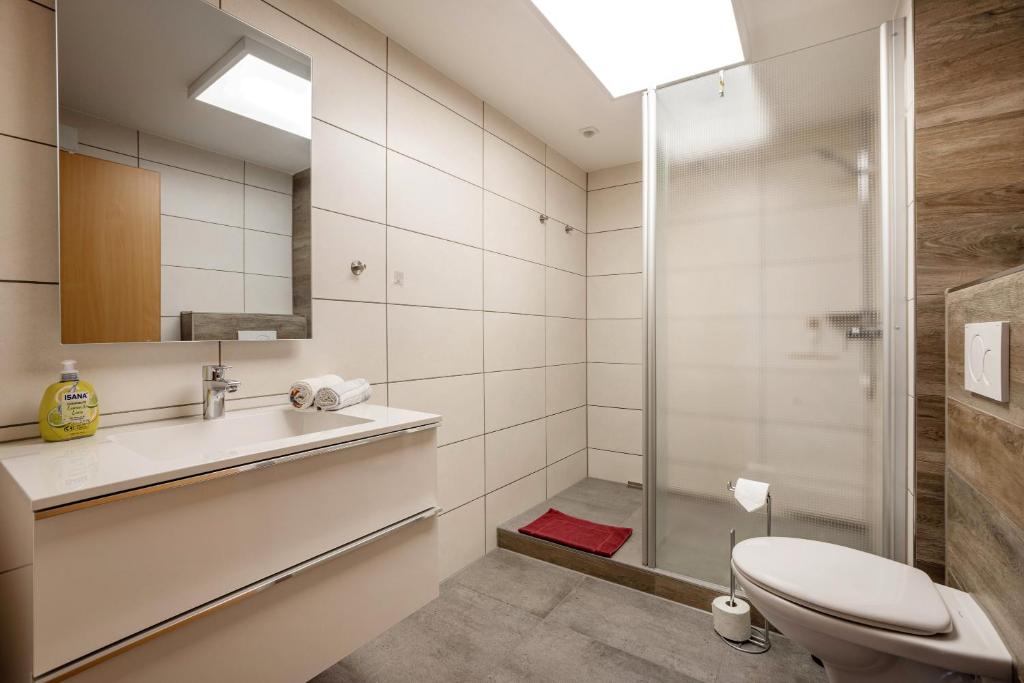 Koupelna v ubytování Haus Maier