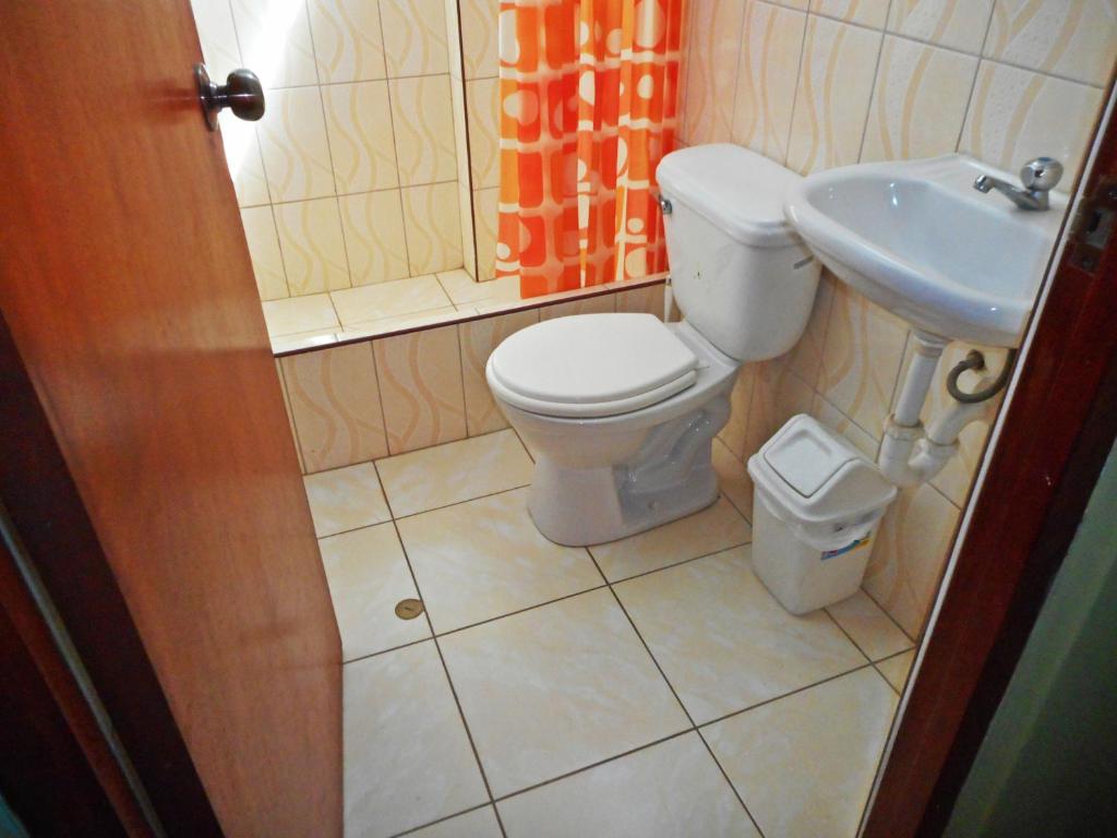 Koupelna v ubytování Hostal Geminis