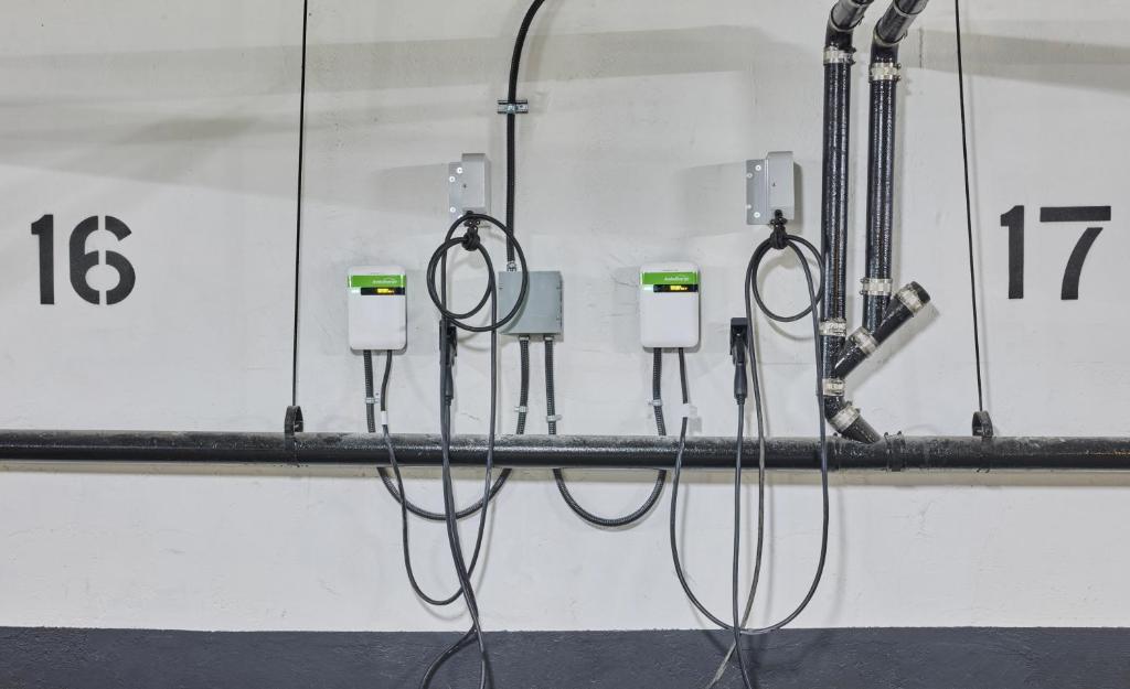 a group of electrical devices hanging on a wall at The Business Inn in Ottawa