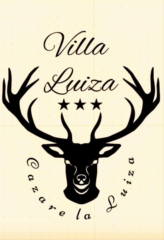 a drawing of a stag with antlers and text vida austria with stars at Cazare La Luiza in Şura Mare