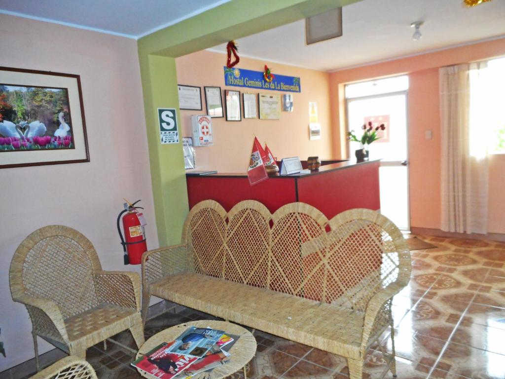 Posezení v ubytování Hostal Geminis