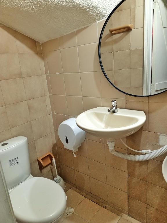Koupelna v ubytování Ayllu Hostel