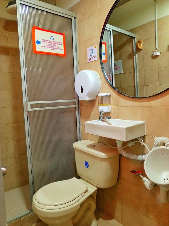 Koupelna v ubytování Ayllu Hostel
