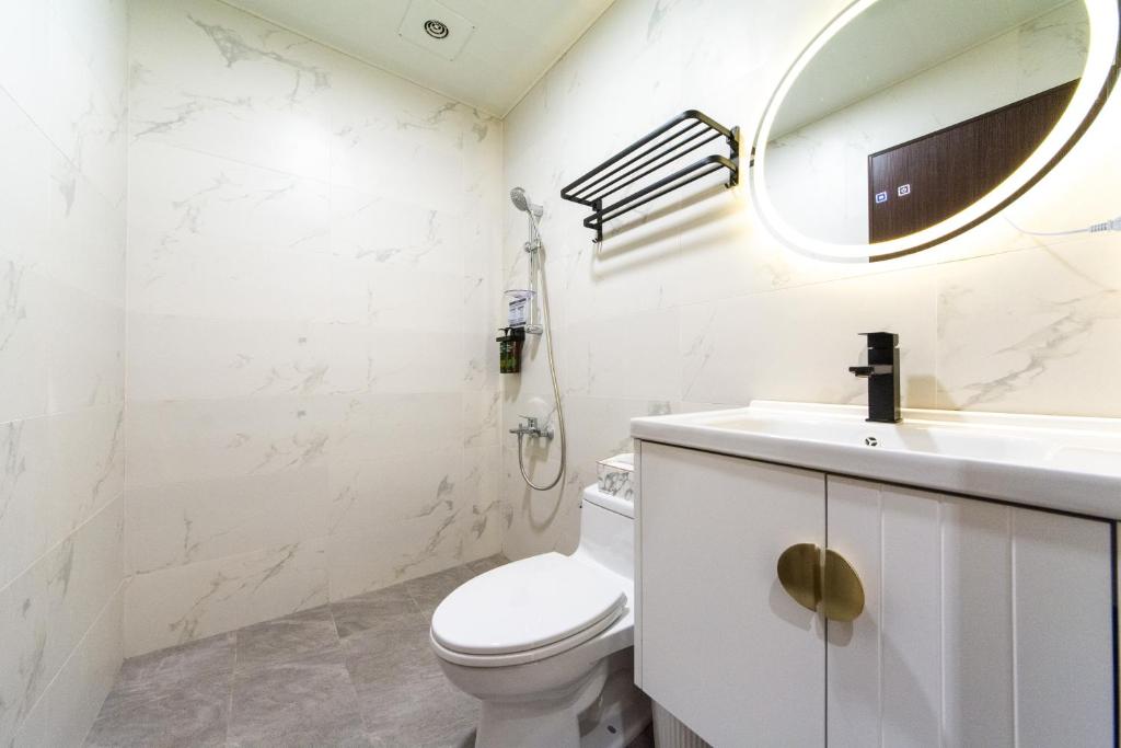 Koupelna v ubytování Langchao B&B