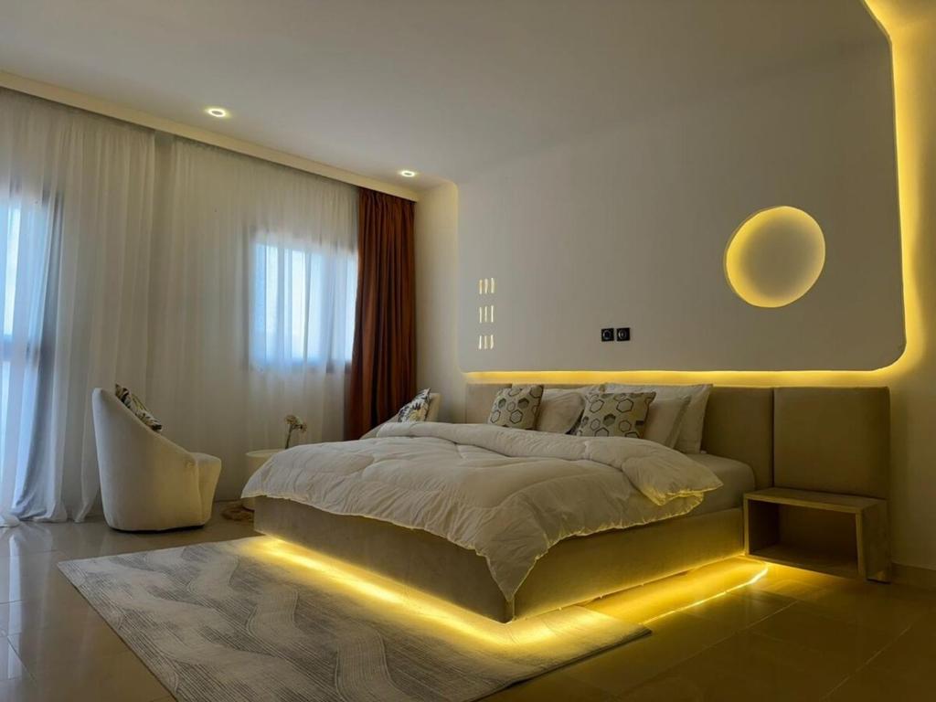 Postel nebo postele na pokoji v ubytování Résidence Prosper 06