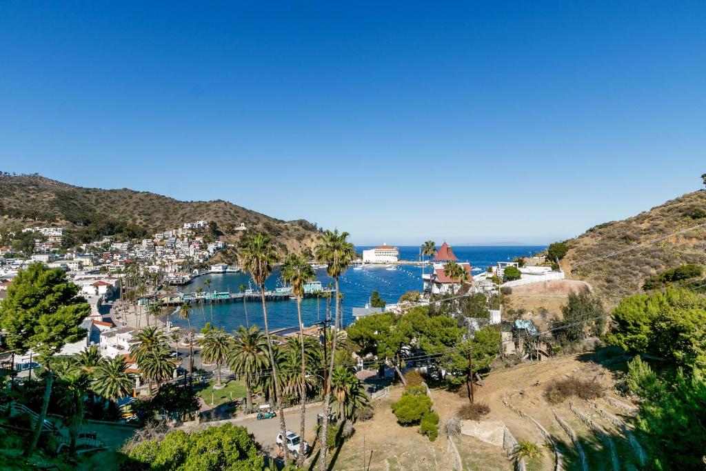 a view of a town and a body of water at 130MT 130 Middle Terrace in Avalon