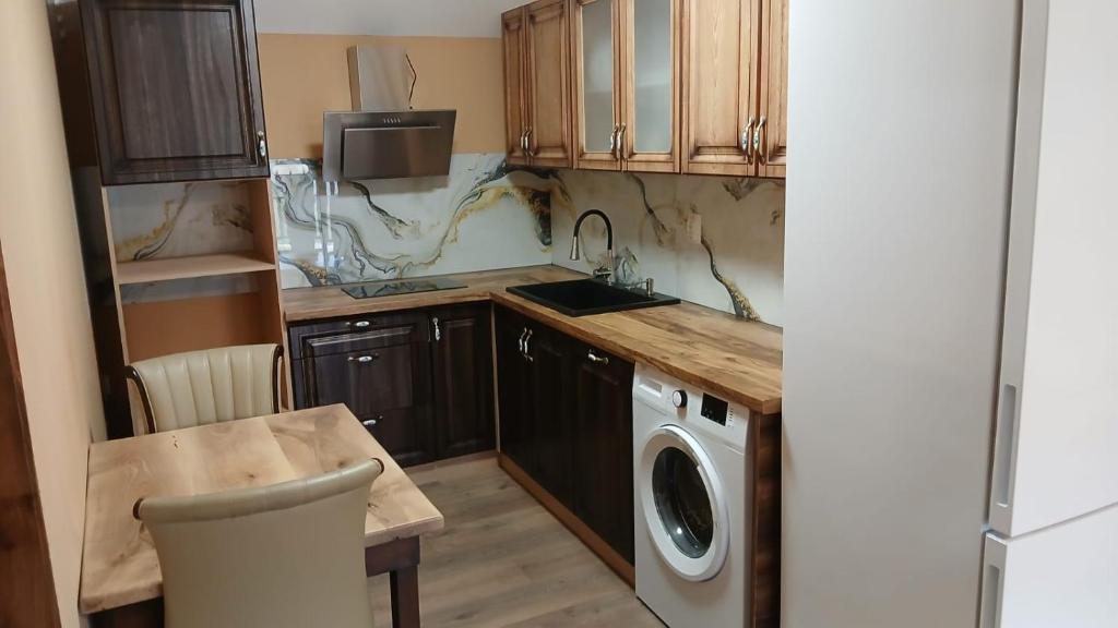 Kuchyň nebo kuchyňský kout v ubytování Cabana Ene Strada Poienari nr 13 A