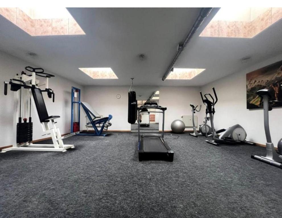 Fitness centrum a/nebo fitness zařízení v ubytování Les Crêtes
