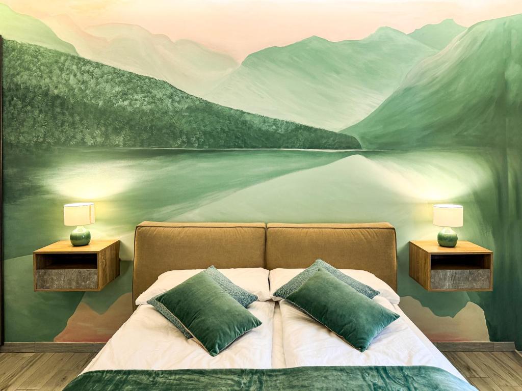 Postel nebo postele na pokoji v ubytování Solema Lake Como