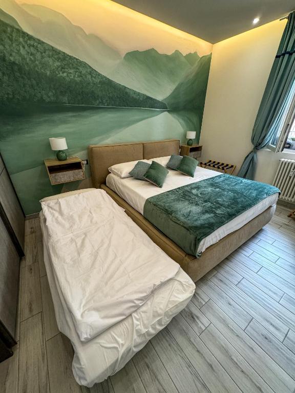 Postel nebo postele na pokoji v ubytování Solema Lake Como