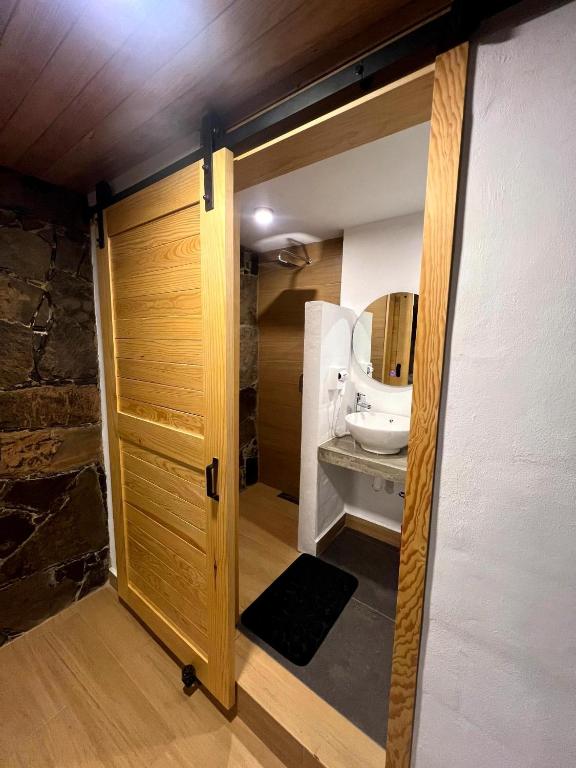 Koupelna v ubytování Cabaña La Finca Mazamitla