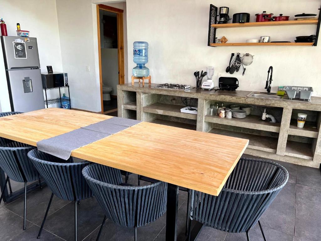 Kuchyň nebo kuchyňský kout v ubytování Cabaña La Finca Mazamitla
