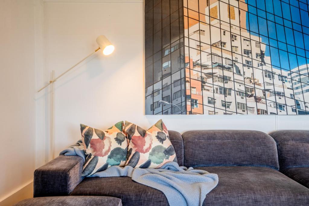 Posezení v ubytování Muriwai Lodge