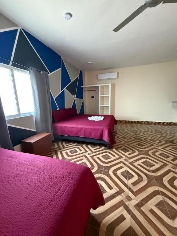 Postel nebo postele na pokoji v ubytování Casa pedregal