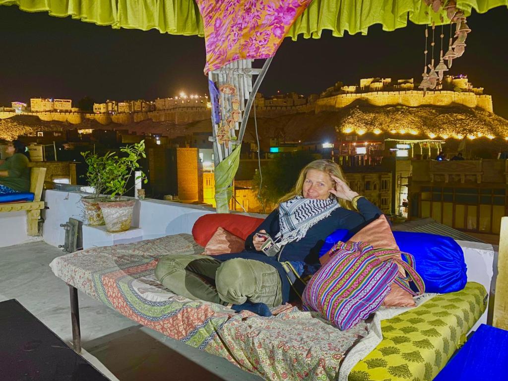 Posezení v ubytování Music city homestay Jaisalmer