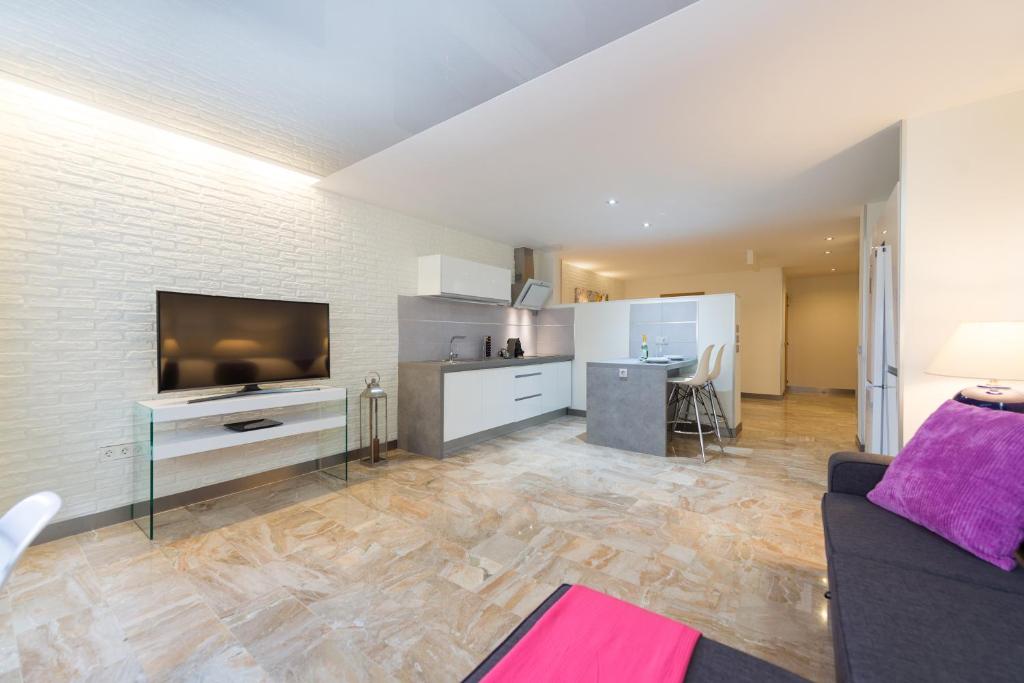 Η κουζίνα ή μικρή κουζίνα στο Suites Garden Loft Picasso