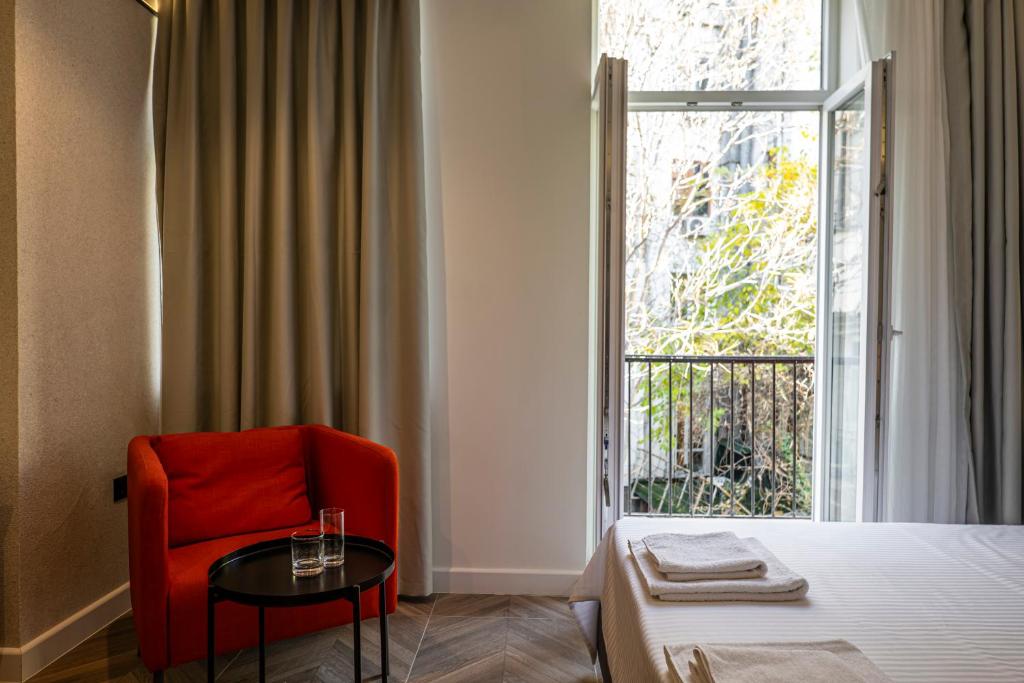 Ένα ή περισσότερα κρεβάτια σε δωμάτιο στο M star rooms, Private Parking, Sofia TOP CENTER