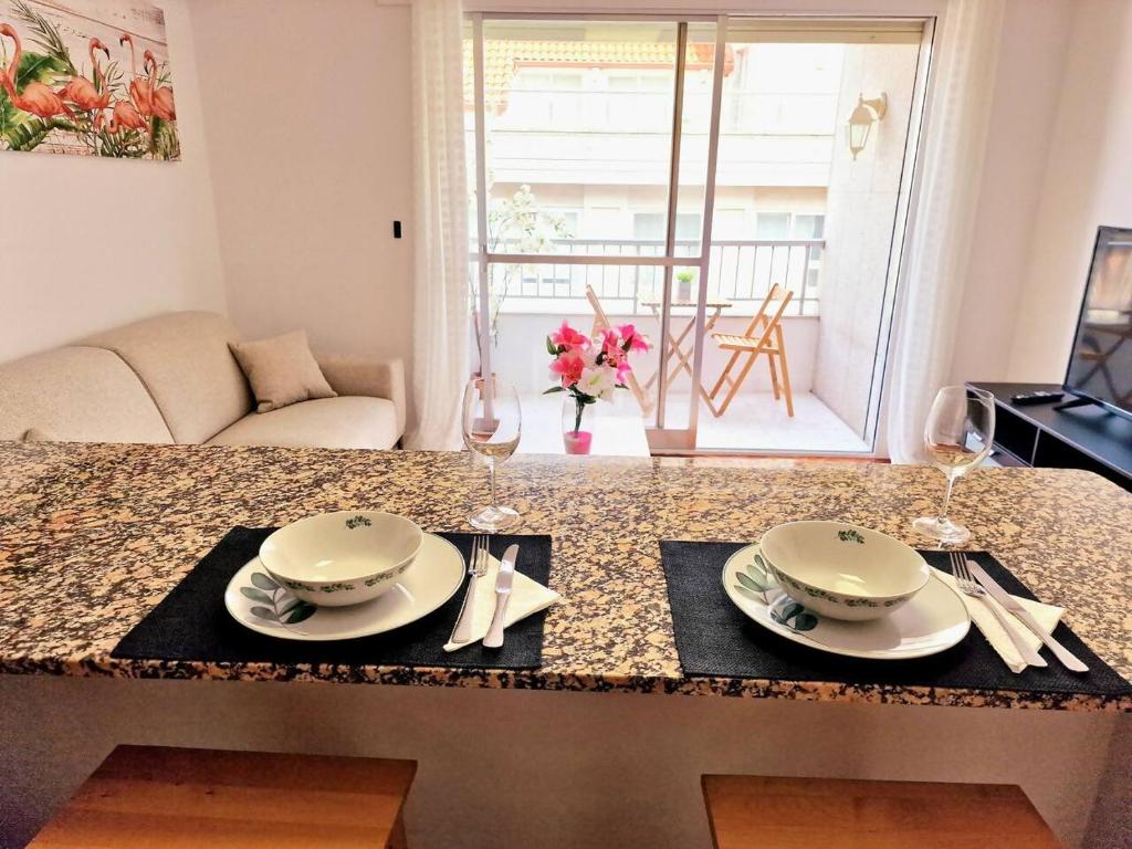 Ruang duduk di Vigo Skyline Suite - Panoramic Balcony