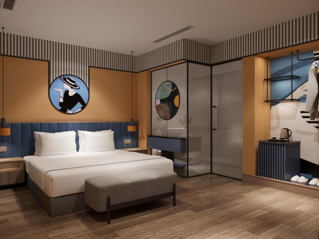 Postel nebo postele na pokoji v ubytování Solaria Tesori Hotel