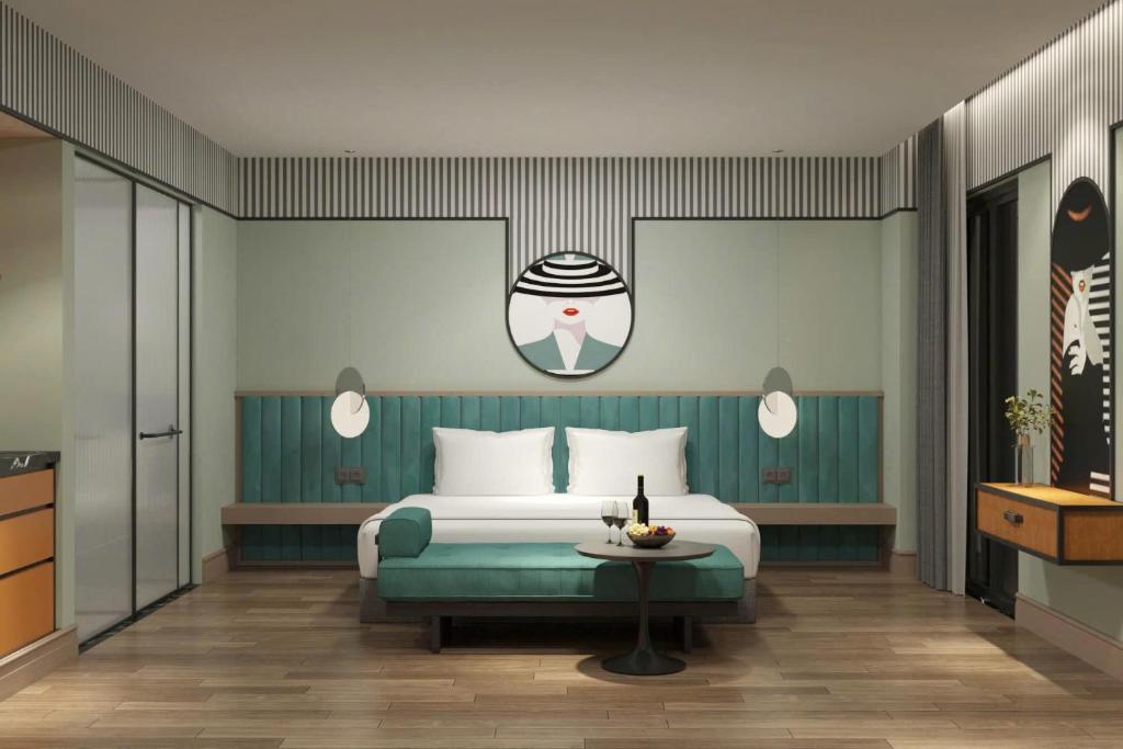 Postel nebo postele na pokoji v ubytování Solaria Tesori Hotel