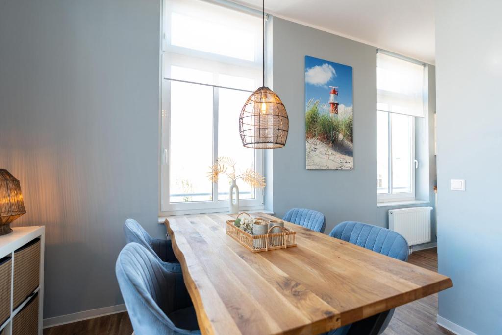 Posezení v ubytování Rodehuus Wohnung 9
