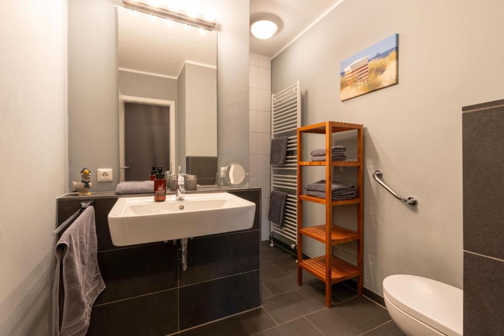 Koupelna v ubytování Rodehuus Wohnung 9