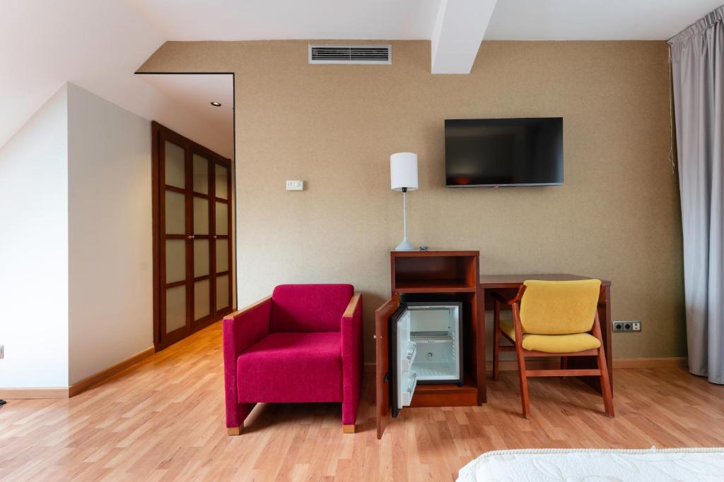 TV a/nebo společenská místnost v ubytování Hotel Doña Urraca