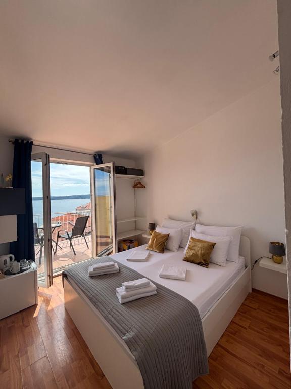 Cama o camas de una habitación en Plava Laguna