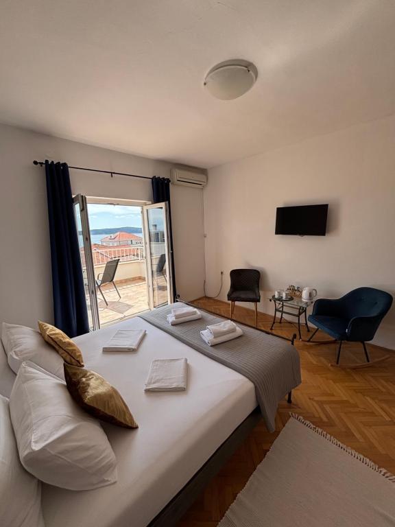 Cama o camas de una habitación en Plava Laguna
