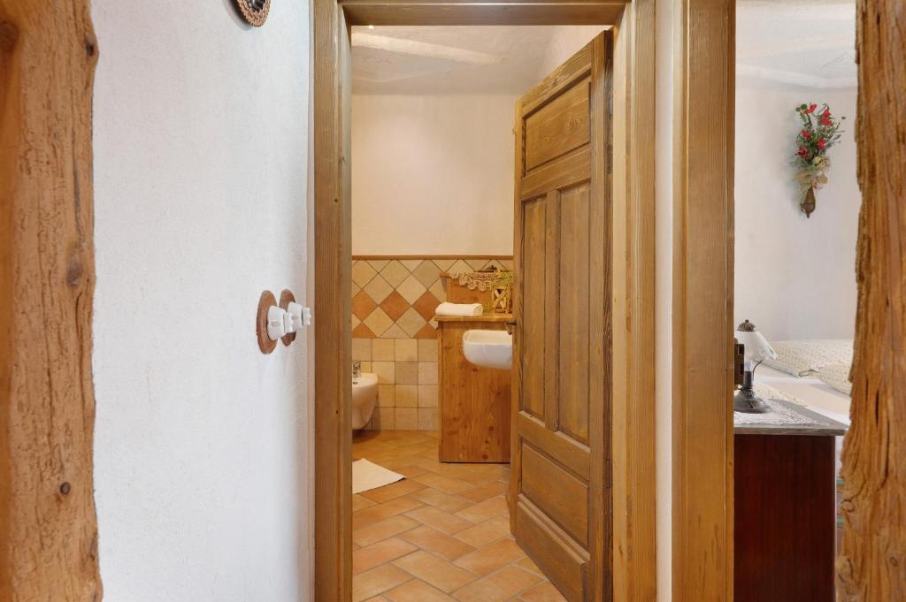Koupelna v ubytování Agriturismo Alpenvidehof