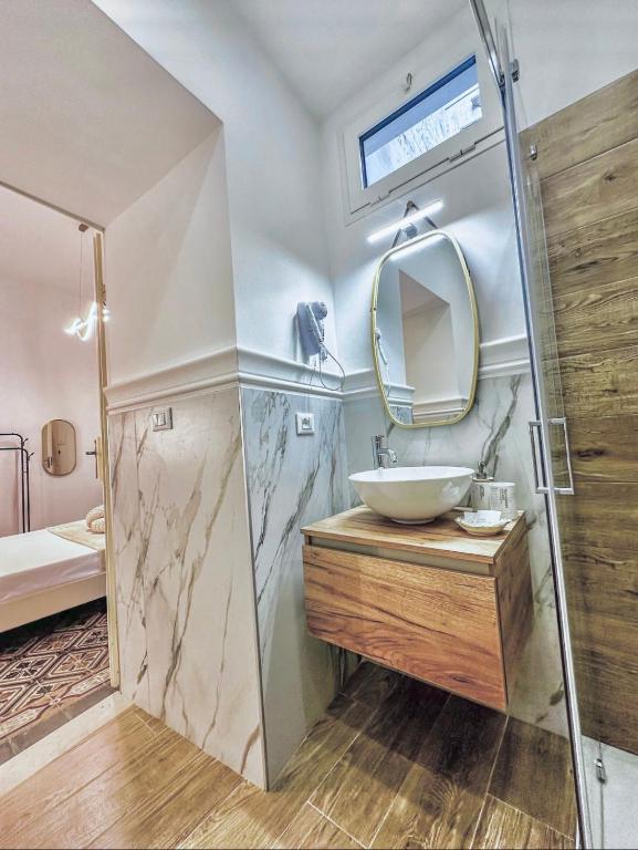 Koupelna v ubytování La Corte rooms