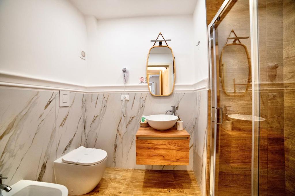 Koupelna v ubytování La Corte rooms