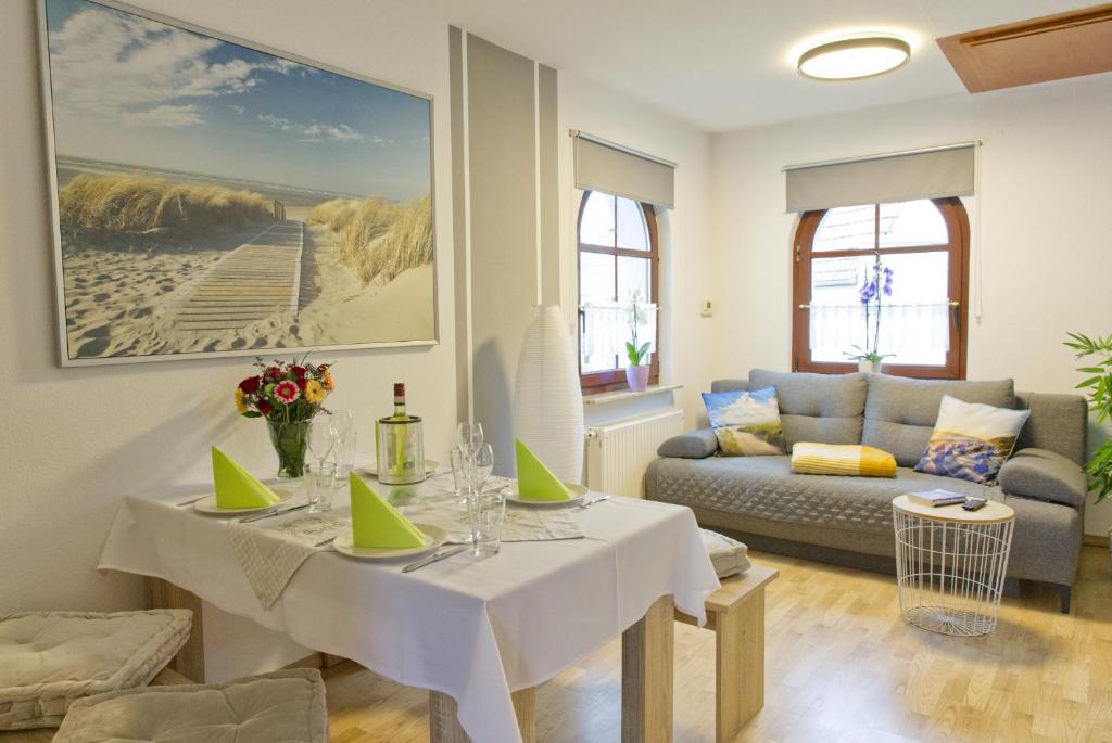 Posezení v ubytování Ferienwohnung Storchennest