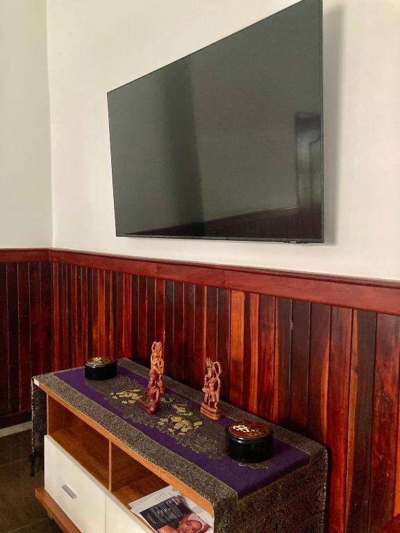 TV a/nebo společenská místnost v ubytování Lotus Haven Villa