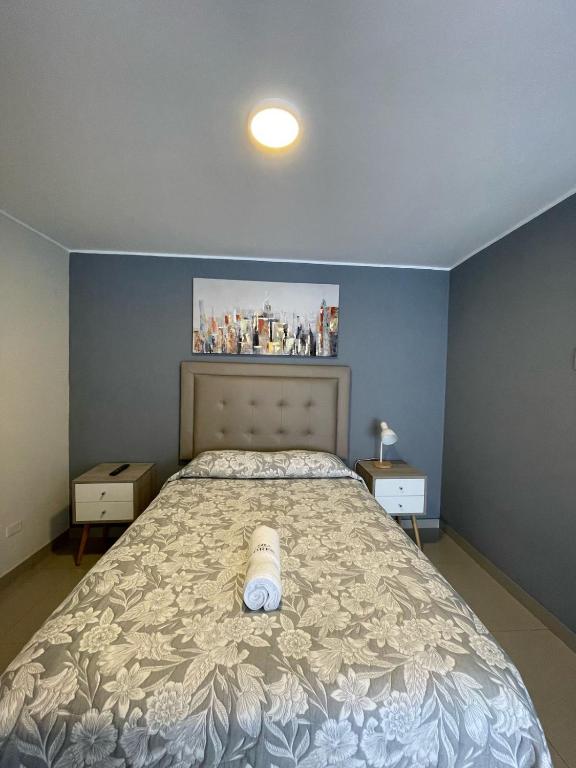 Postel nebo postele na pokoji v ubytování Casa Las Flores Ica