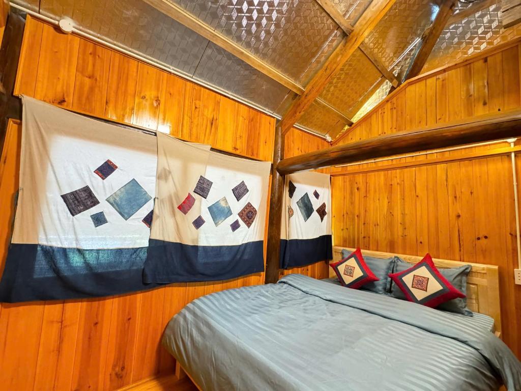 Postel nebo postele na pokoji v ubytování Cloud Mountain Home SaPa