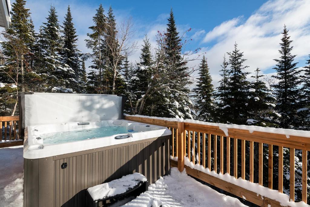 Les Chalets du Massif de Charlevoix v zimě