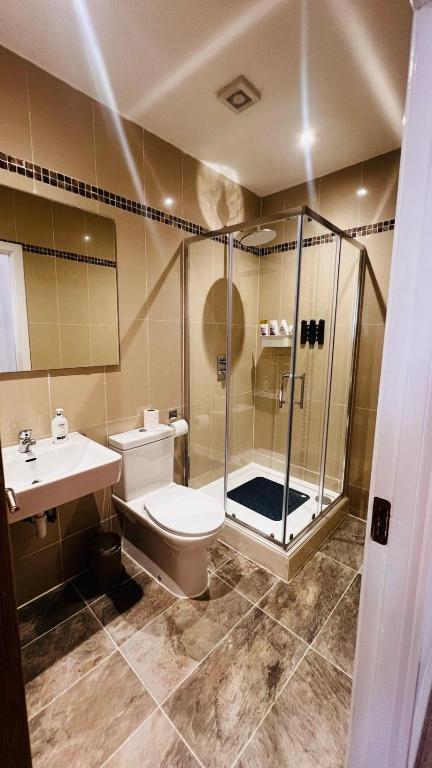 Koupelna v ubytování Mulligan Hotel