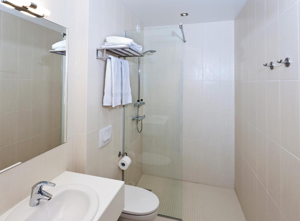 Koupelna v ubytování Hotel Klettur