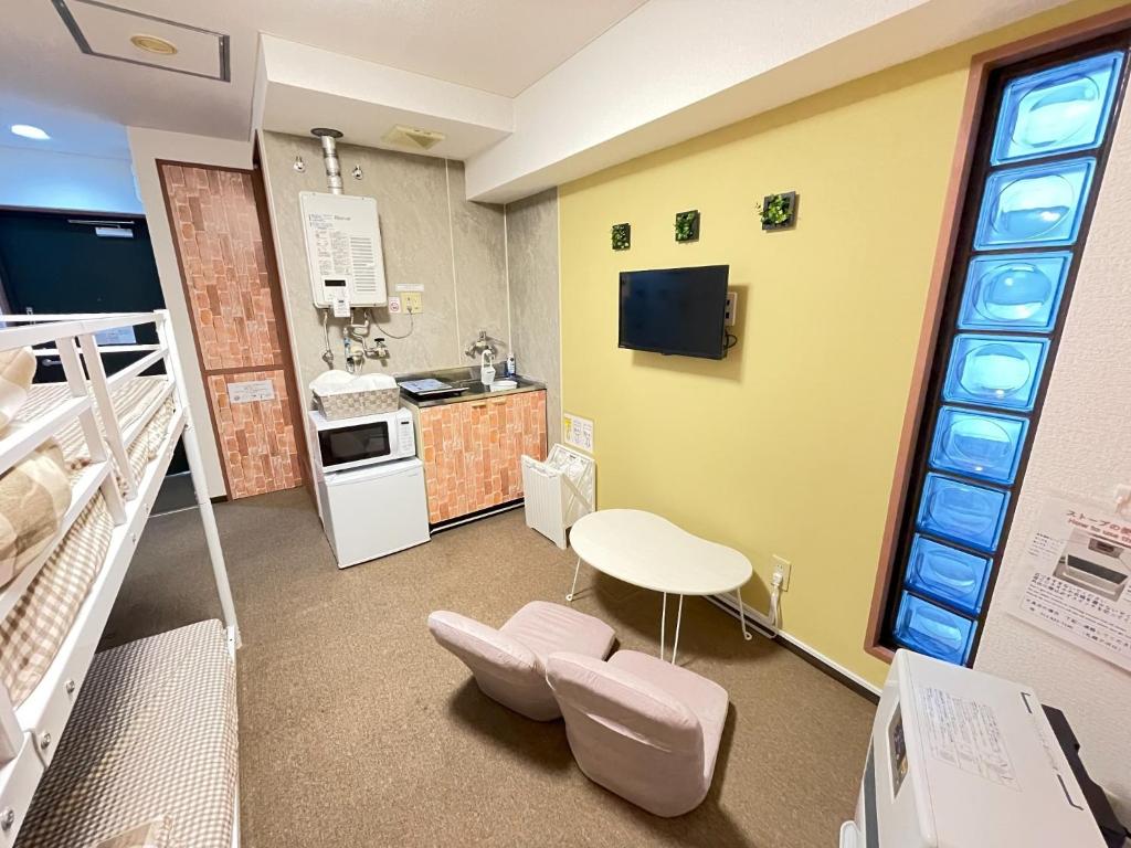 Room 303 Aruter Hotel Sapporo 10-minute walk from Sapporo Station Retro Japandi Room - Vacation STAY 18864