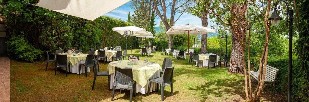 A garden outside Hotel La Fattoria