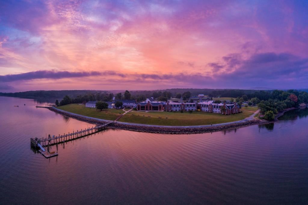 an island in the middle of a body of water at Top Floor Family Deluxe in North East