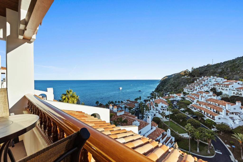 a balcony with a view of the ocean at H1786 - Hamilton Cove Villa 17-86 in Avalon